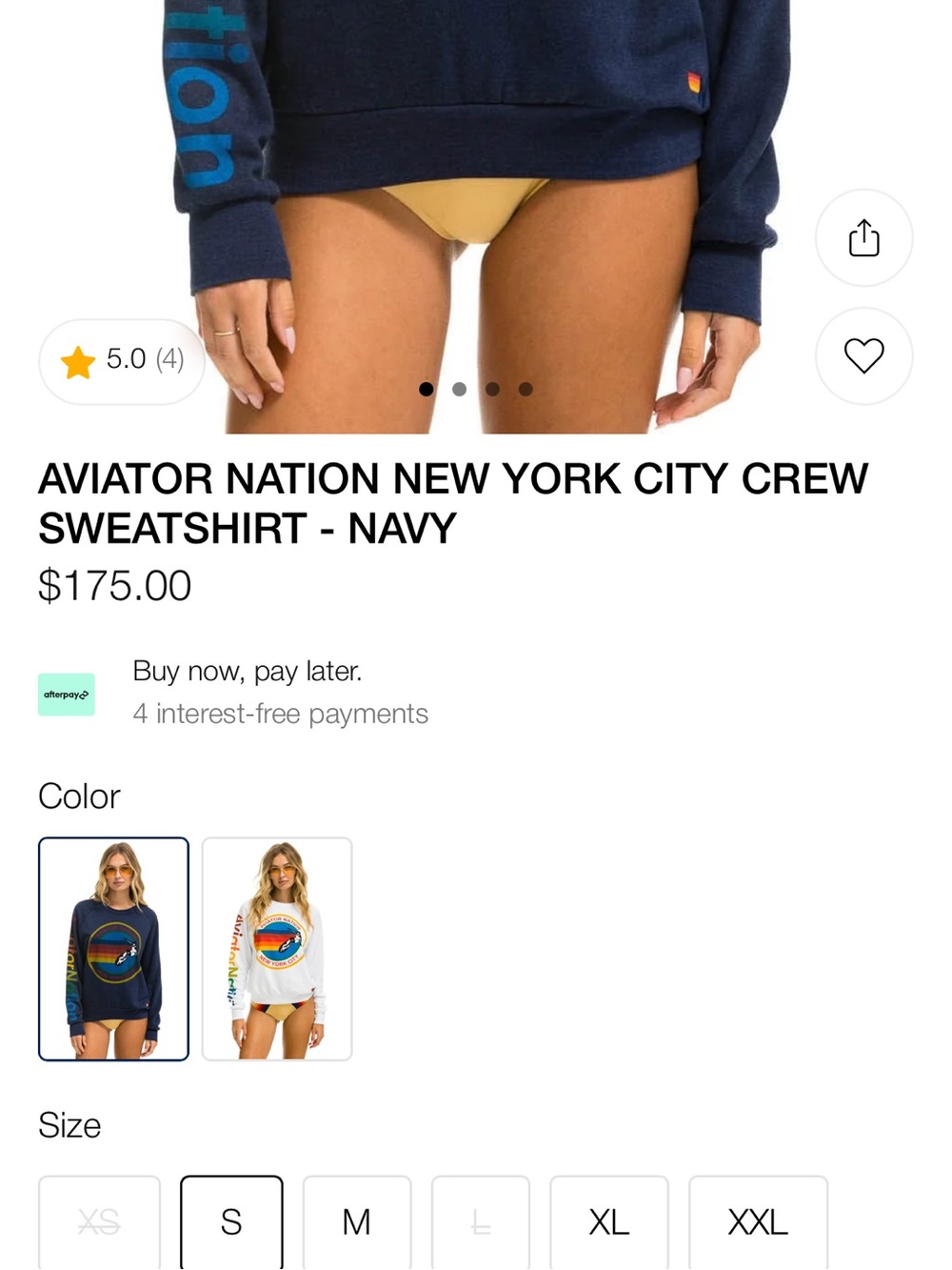 Aviator Nation Green Crewneck with Multicolor Venice Logo - Picture 2 of 2